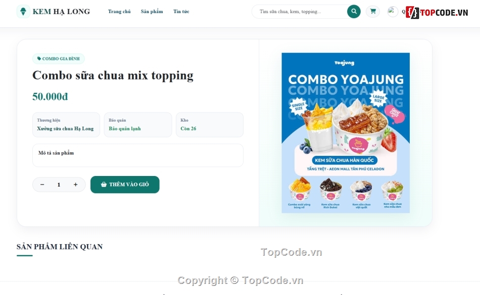 website,bán website,web bán sữa